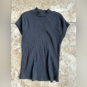 Old Navy Black Ribbed Blouse